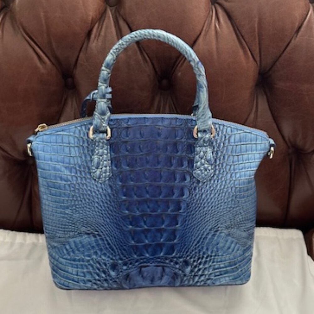 NEW Brahmin Duxbury Satchel Electric Blue Ombre Melbourne